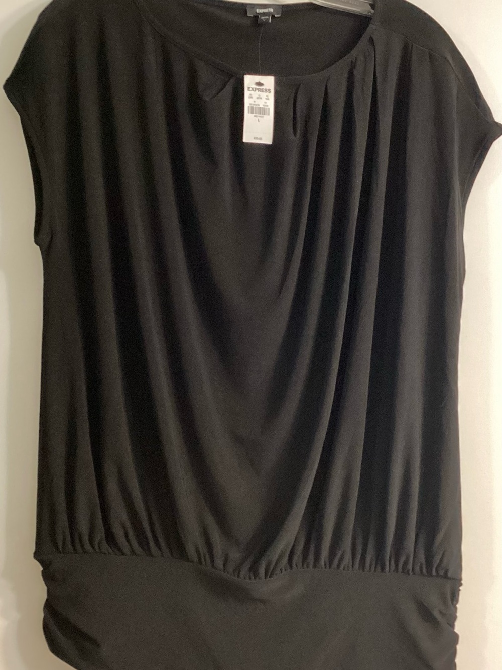 NWT Express Black Draped Tank Top